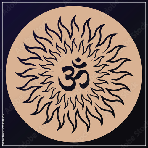 Om Jali design used for temples, Mandir. Om acrylic jali, corian jali and mdf jali.