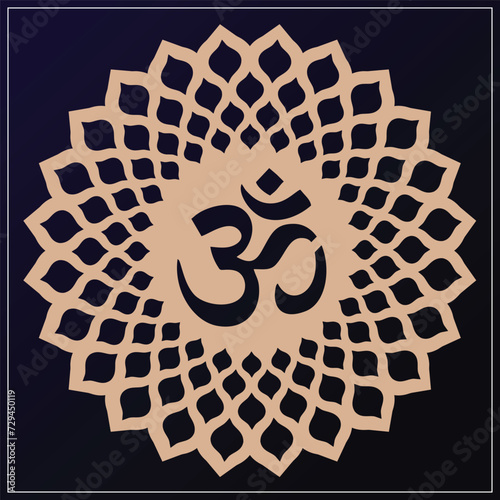 Om Jali design used for temples, Mandir. Om acrylic jali, corian jali and mdf jali.