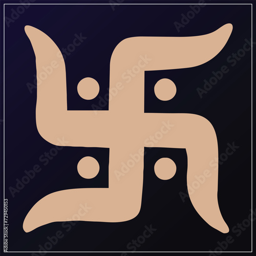 swastika hinduism glyph icon vector. swastika hinduism sign. isolated symbol illustration.