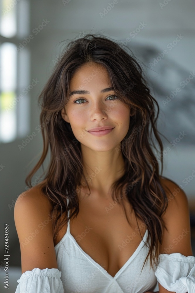 A gorgeous and natural portrait of an attractive Asian woman with a positive smile. A gorgeous and natural portrait of an attractive Asian woman with a positive smile.