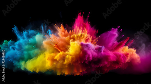 Colorful powder background, Indian festival Holi