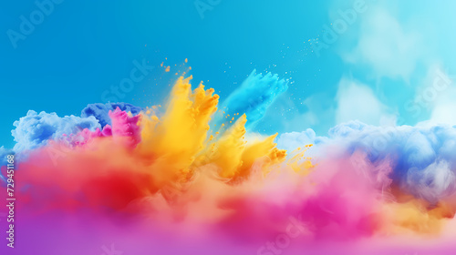 Colorful powder background  Indian festival Holi