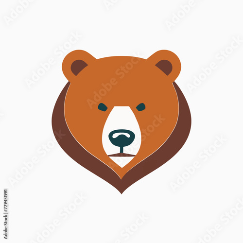 Bear logo on a white background 