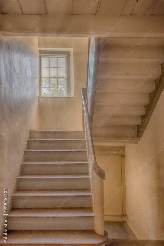 Obraz premium Enhanced and textured image of a staircase
