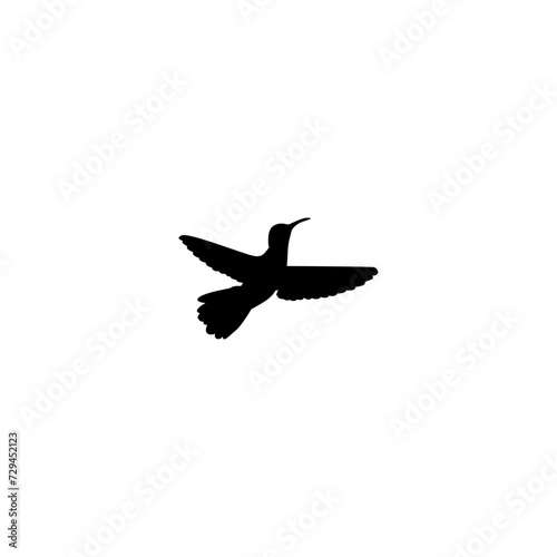 Flat vector hummingbird icon symbol. graphic design elements. Vector illustration. Hummingbird vector icon on white background. Flying hummingbird icon silhouette art illustration. You can use the we