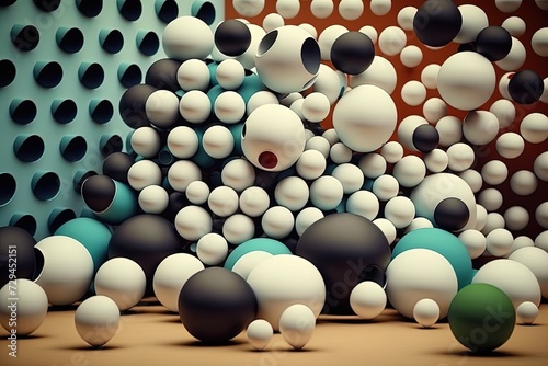 Colorful 3D Balls Generative AI
