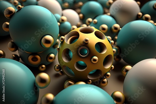 Colorful 3D Balls Generative AI
