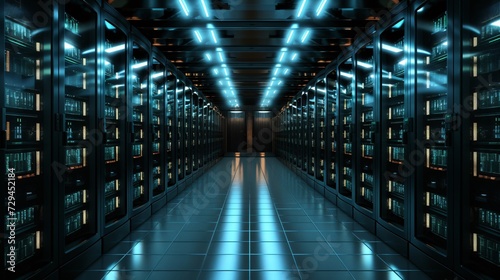 Dark Datacenter Server Rack with Firewall
