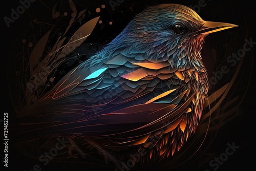 Birds with Nocturnal Elegance Generative AI