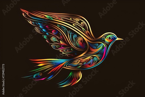 Birds with Nocturnal Elegance Generative AI