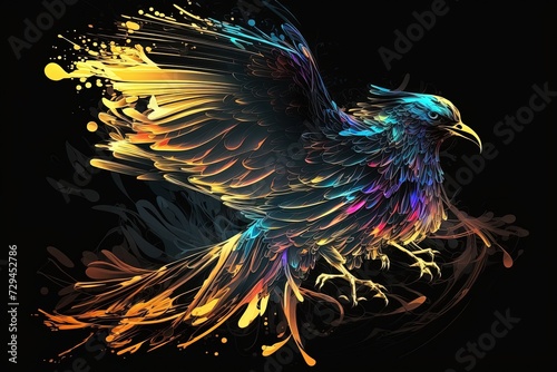 Birds with Nocturnal Elegance Generative AI