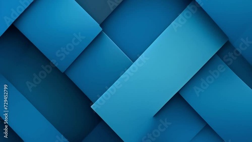Abstract 3D blue background with geometric shapes photo