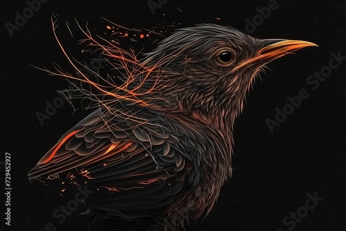 Birds with Nocturnal Elegance Generative AI