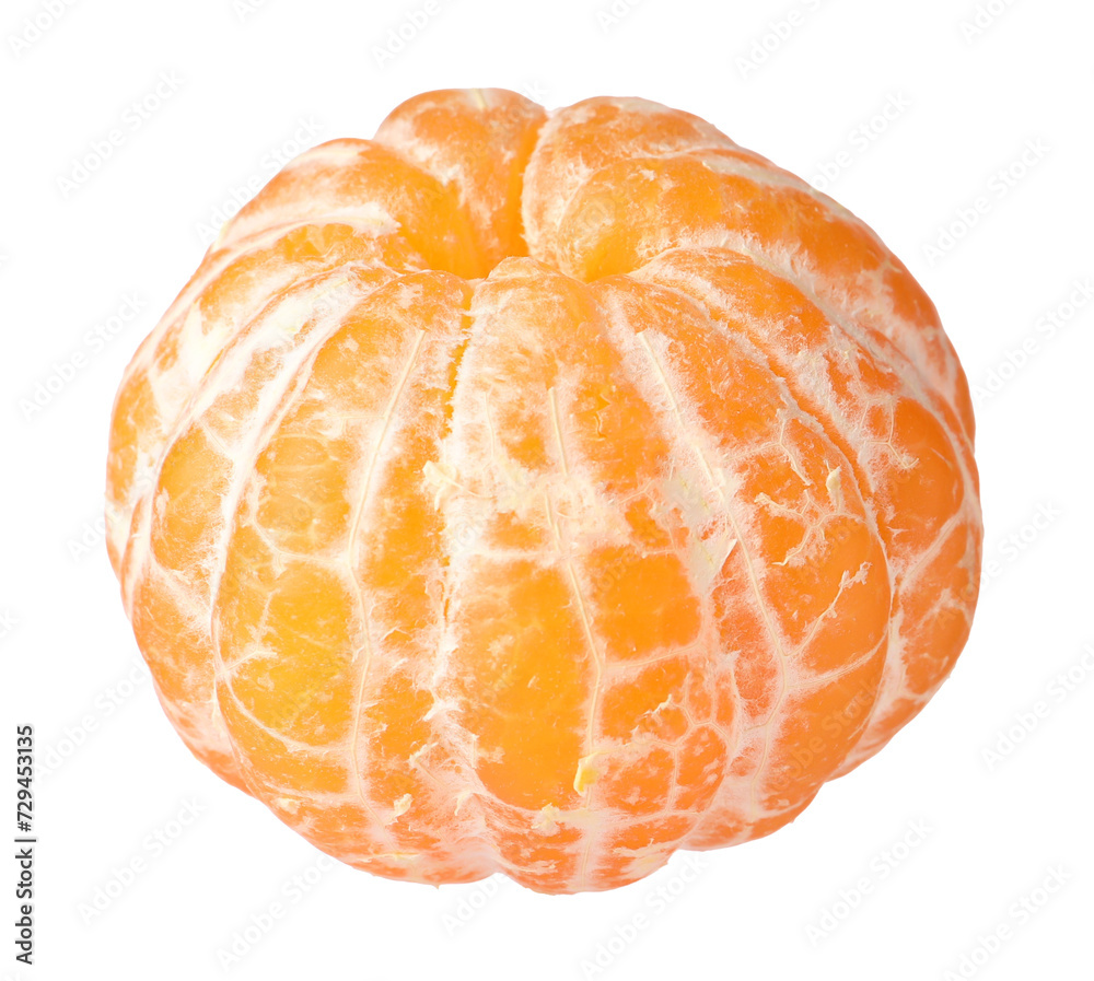 Peeled fresh ripe tangerine isolated on white Peeled fresh ripe tangerine isolated on white