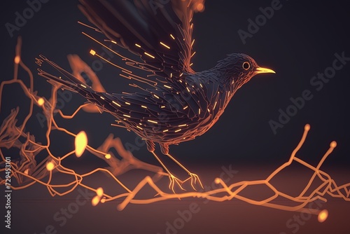 Birds with Nocturnal Elegance Generative AI
