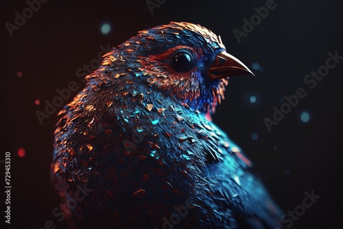 Birds with Nocturnal Elegance Generative AI