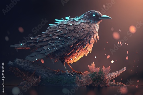 Birds with Nocturnal Elegance Generative AI