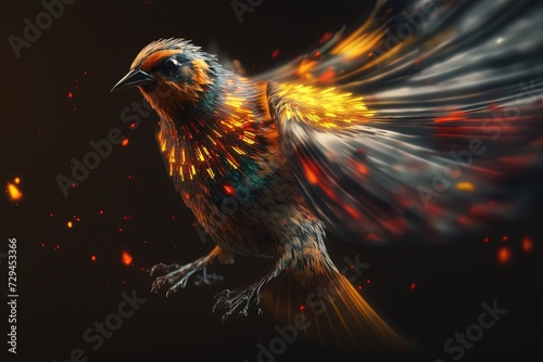 Birds with Nocturnal Elegance Generative AI