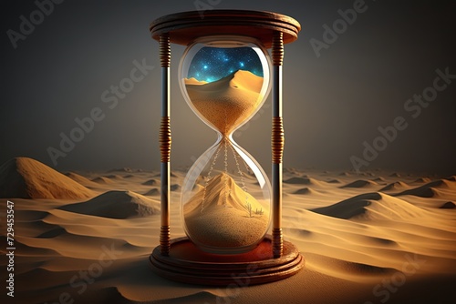 Time Running Through Hourglass Generative AI