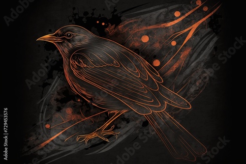Birds with Nocturnal Elegance Generative AI