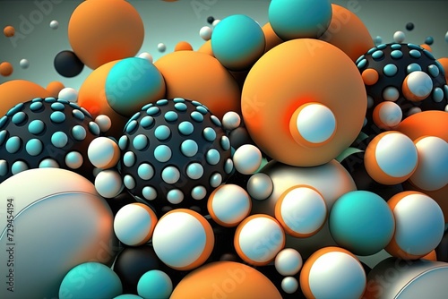 Colorful 3D Balls Generative AI
