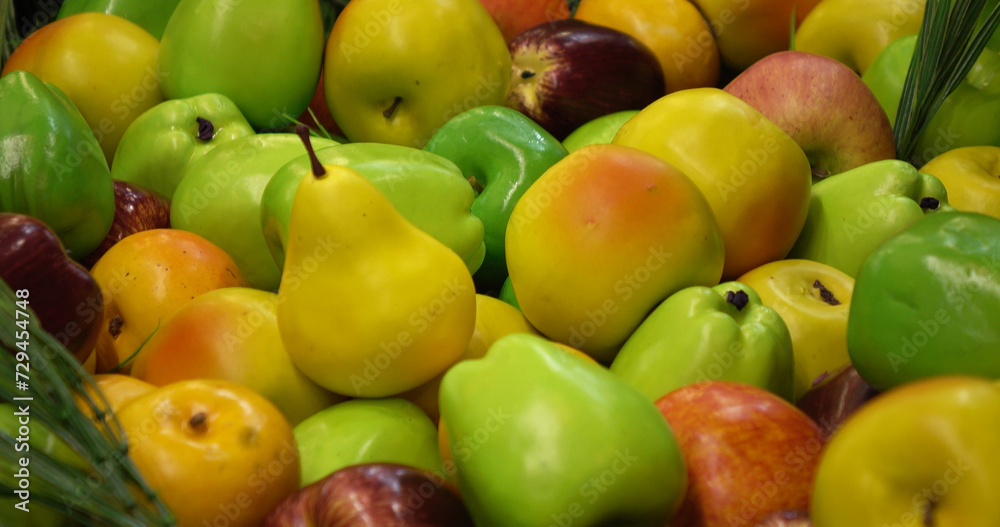 Apples and pears. A vivid close-up of colorful fruits. Ideal for the concept of a healthy lifestyle Apples and pears. A vivid close-up of colorful fruits. Ideal for the concept of a healthy lifestyle