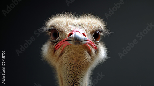 ostrich head closeup