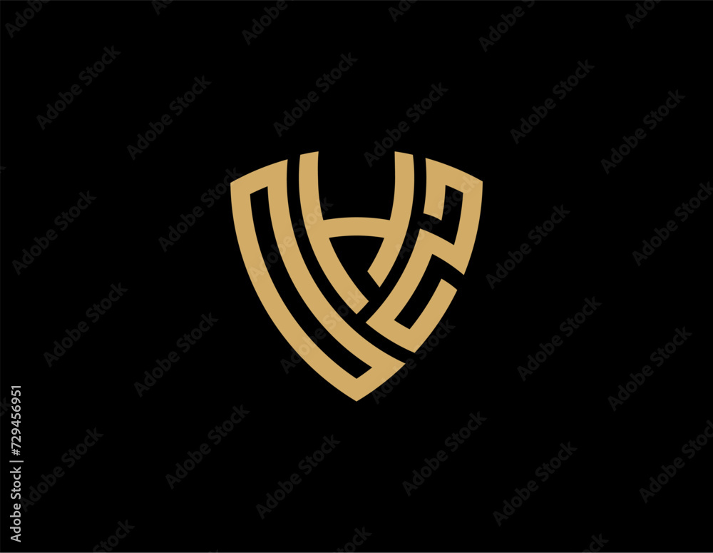 OHZ creative letter shield logo design vector icon illustration OHZ creative letter shield logo design vector icon illustration