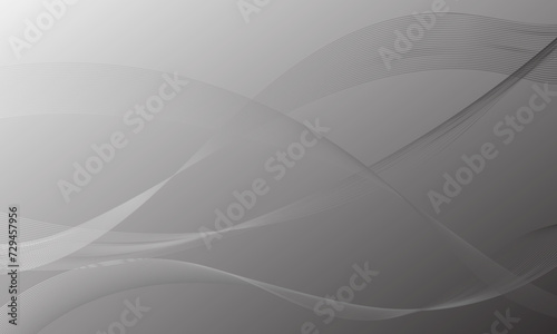 gray business lines wave curves with soft gradient abstract background