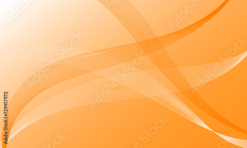 orange lines wave curves on gradient abstract background