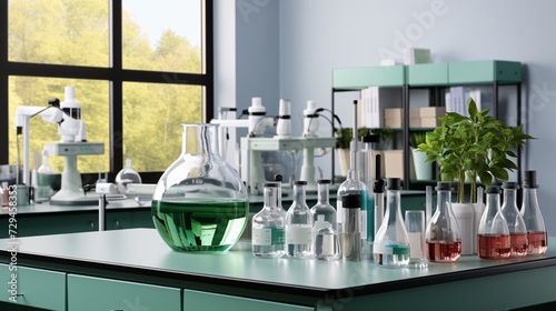 Chemistry Laboratory with Glassware