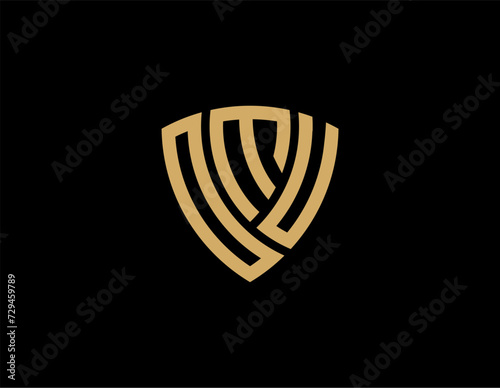 OMU creative letter shield logo design vector icon illustration photo