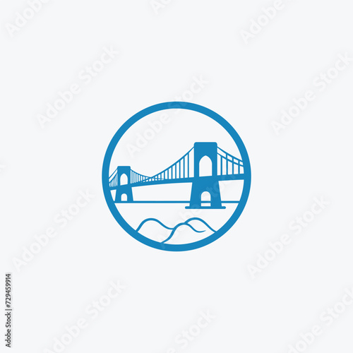 A powerful and unique bridge builder logo design. © SuryoMono