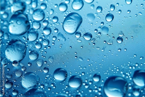 Wallpaper Mural Water drops on a blue surface. Torontodigital.ca