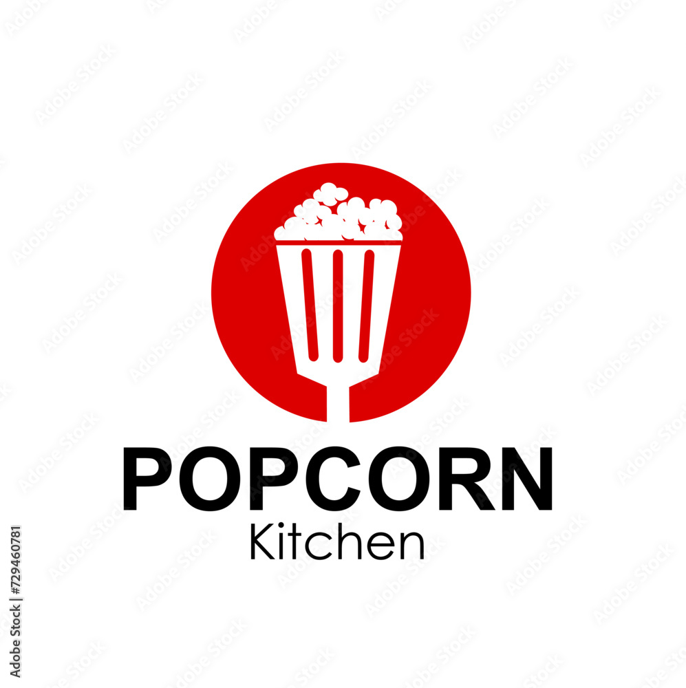 pocorn kitchen logo design concept pocorn kitchen logo design concept