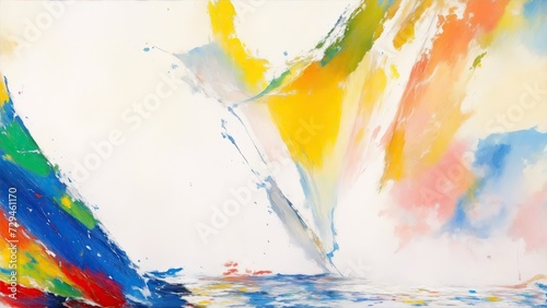 white and multicolored abstract rough art painting texture brushstroke background