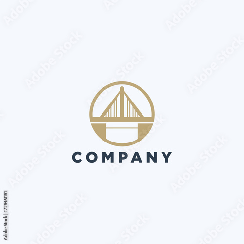 bridge simple modern logo vector

