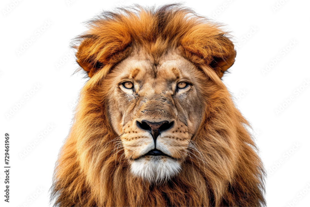 Isolated Lion Isolated on Transparent or White Background, PNG