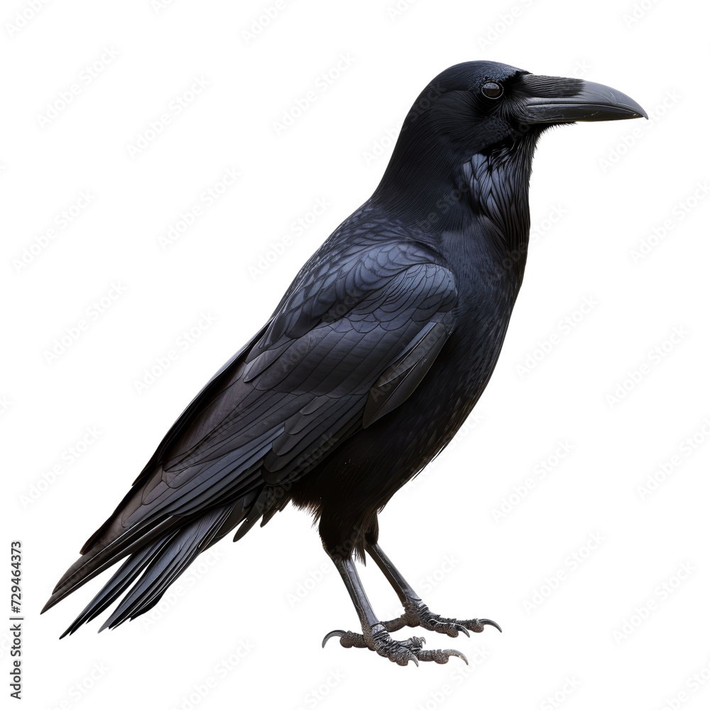 Isolated Crow: A Black Bird Isolated on Transparent or White Background, PNG Isolated Crow: A Black Bird Isolated on Transparent or White Background, PNG