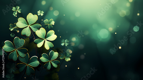 Beautiful green St. Patrick's Day background banner