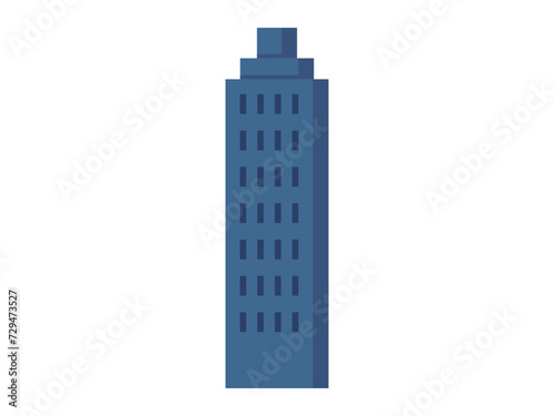 Skyscraper vector illustration. The front view skyscrapers reveals intricacies modern urban structures Multistorey buildings shape environment, creating urban architectural tapestry