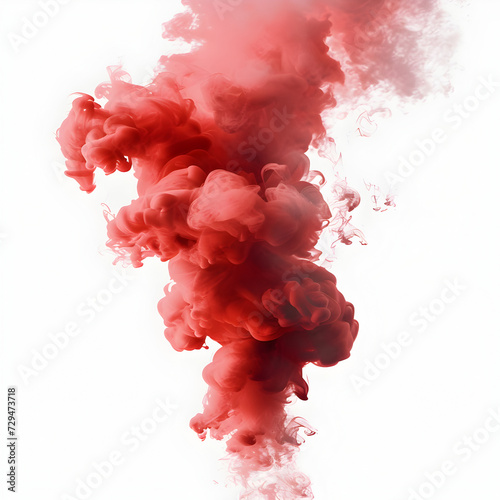 red rose petals on white background redish smoke 