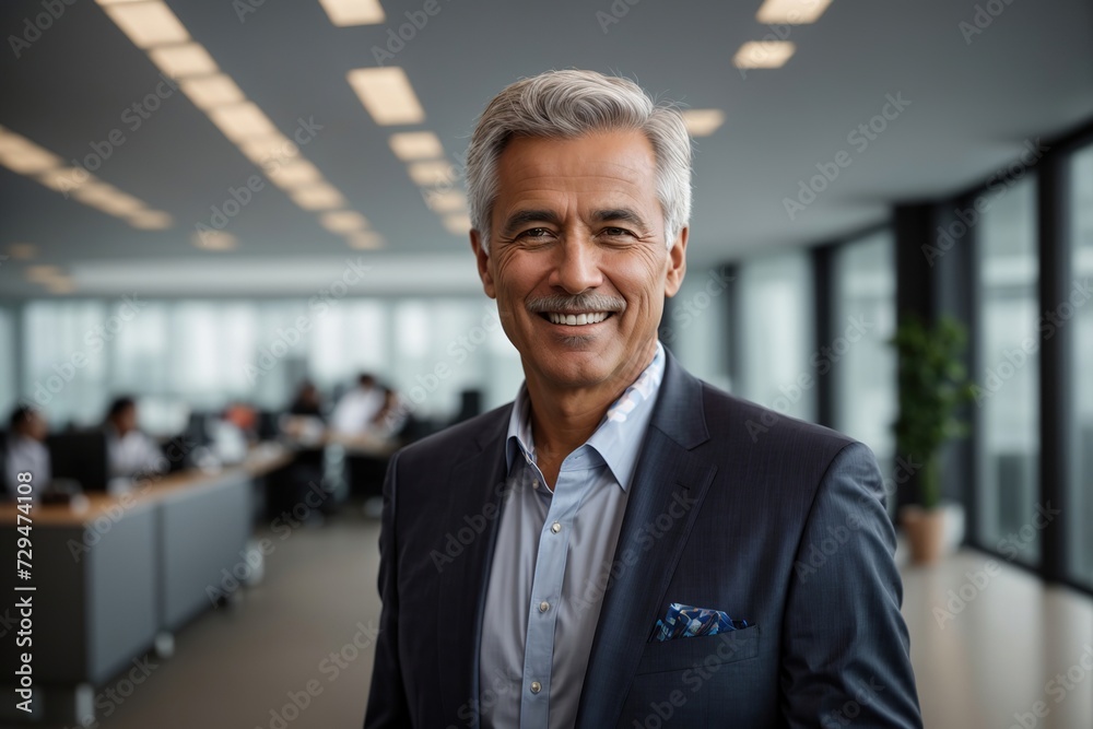 Portrait of a Confident Happy Businessman Wearing a Casual Suit, Looking at Camera, Genuinely and Charmingly Smiling. Successful Experienced Man Working in Diverse Company Office Portrait of a Confident Happy Businessman Wearing a Casual Suit, Looking at Camera, Genuinely and Charmingly Smiling. Successful Experienced Man Working in Diverse Company Office