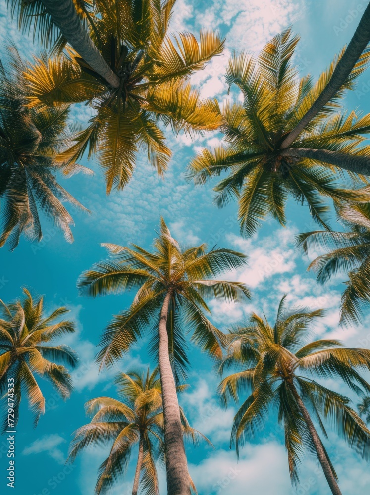 palm tree on the sky palm tree on the sky