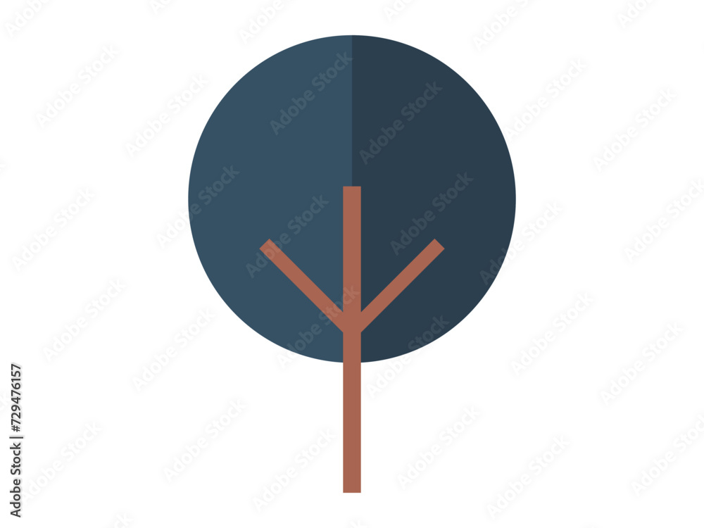 Tree vector illustration. The rhythmic cycle growth and decay is fundamental aspect nature The intricate network roots allows trees to draw nutrients from soil Botanical gardens provide sanctuary
