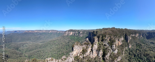 Three Sisters are an unusual rock formation in the Blue Mountains  photo