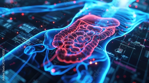 holographic medical visualization of the human gastrointestinal tract in education photo