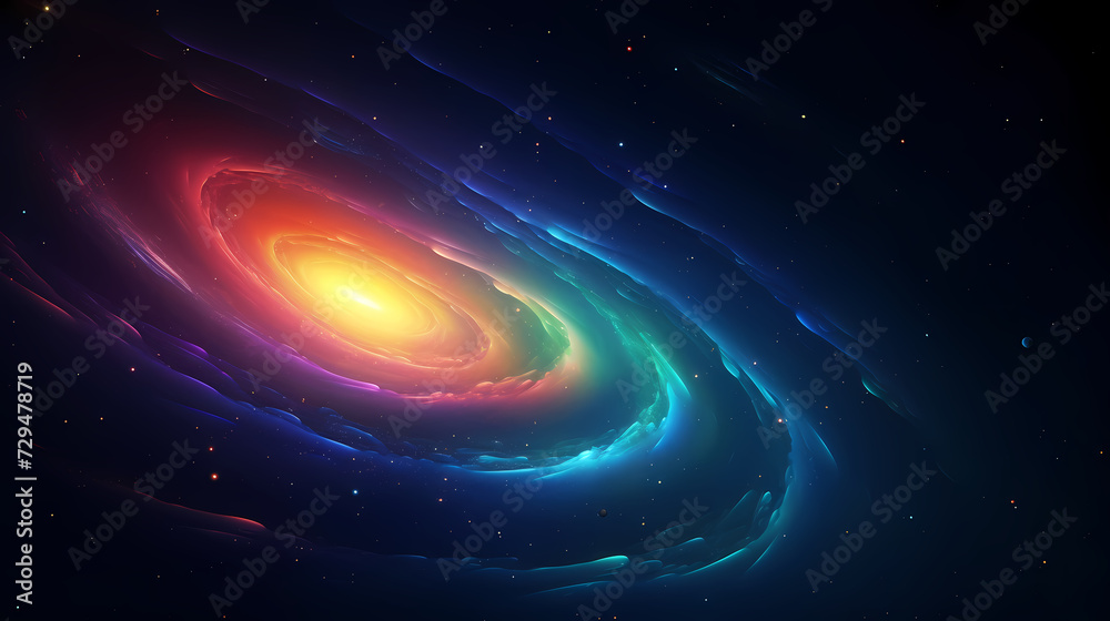 Obraz premium Space galaxy background, 3D illustration of nebulae in the universe