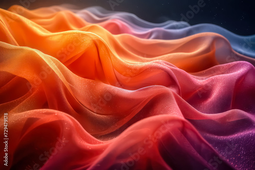 wallpaper illustration of colorful lines forming waves with abstract patterns on white & black background, Artificial Intelligence