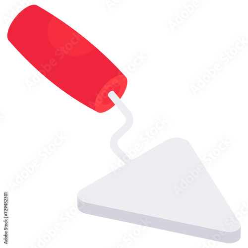 Editable design icon of trowel